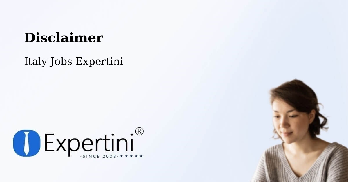 Disclaimer – Roppolo - Italy Jobs Expertini